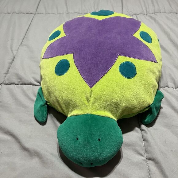 The Manhattan Toy Company Sea Turtle Green Purple Star Pocket 17" Stuffed Toy - Picture 2 of 9